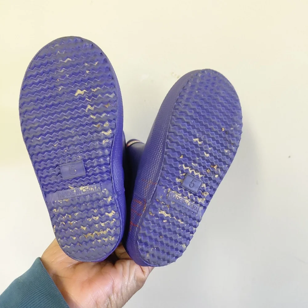 Hunter Toddler Kids Blue Rain Boots Size 6 - Picture 9 of 10